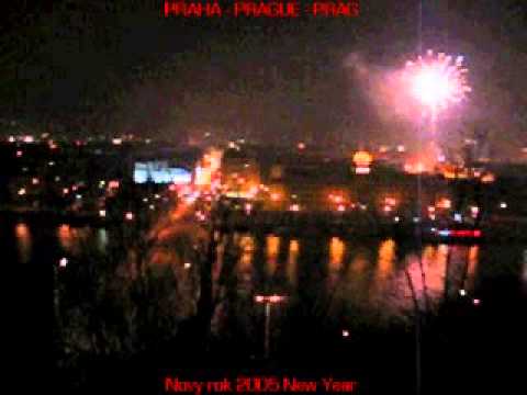 Praha Silvestr 2004 a Novy rok 2005 z Letne