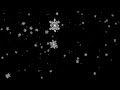 Cartoon Snowflakes Falling Big Free HD Overlay Footage