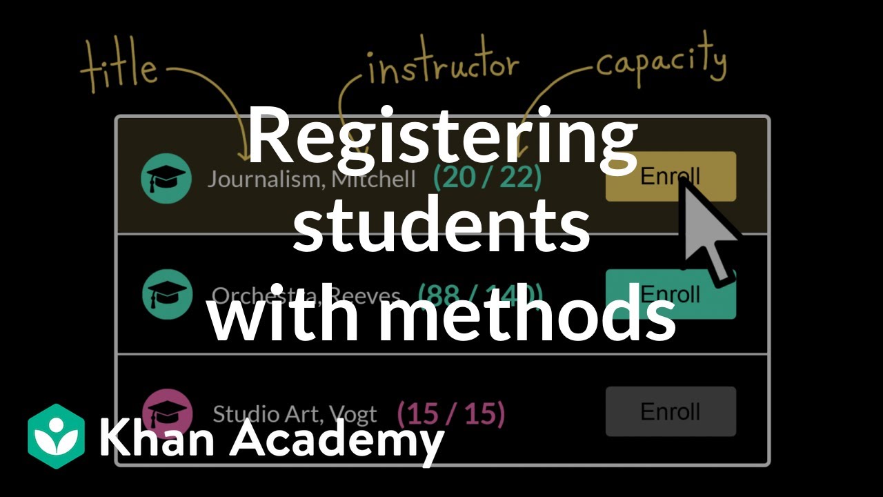 Program design: course enrollment | Intro to CS - Python | Khan Academy
