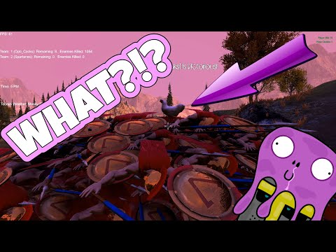 LASER CHICKENS VS SPARTANS  - Ultimate Epic Battle Simulator UEBS
