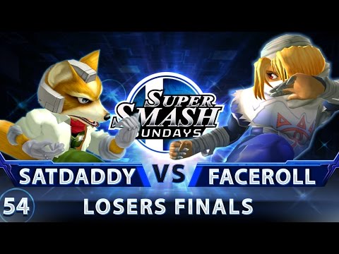 SSS 54 - 12YAN | satdaddy (Fox) vs. Faceroll (Sheik) - SSBM Top 32 Losers Finals - Smash Melee