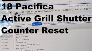 Active Grill Shutter, counter reset | 2018 Pacifica