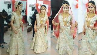 (Different) real bridal double Dupatta setting(ste