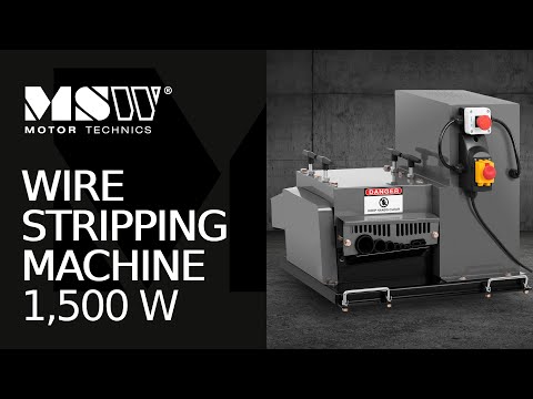 video - Electric Wire Stripping Machine - 1,500 W - 9 feed holes