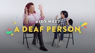 Kids Meet A Deaf Person  Kids Meet  HiHo Kids