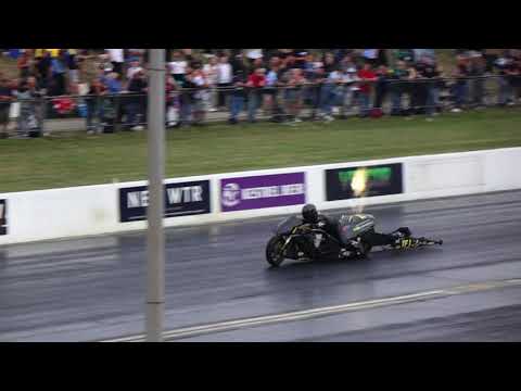Top Fuel Drag Bike at Santa Pod Euro Finals in Slow Motion....  7th Sept 2024