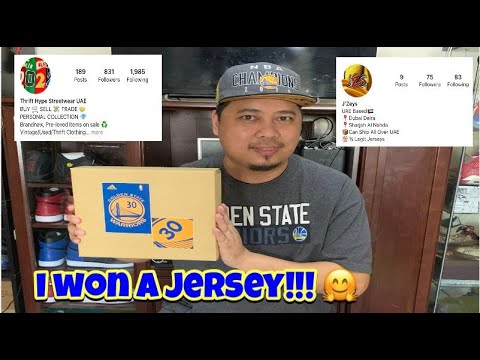I WON A STEPHEN CURRY GOLDEN STATE WARRIORS ADIDAS REV30 SWINGMAN JERSEY AT J'ZEYs GIVEAWAY IN IG
