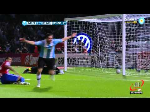 GOL DE HIGUAIN - ARGENTINA 3 PARAGUAY 1 - FECHA 7 (07 09 2012)