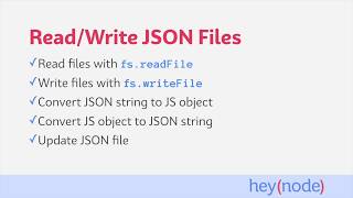 Read/Write JSON Files with Node.js