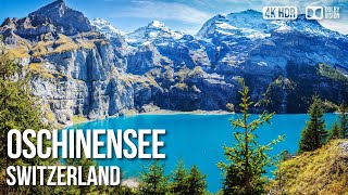 Oeschinensee, Spectacular Blue Lake 🇨🇭 Switzerland [4K HDR] Walking Tour