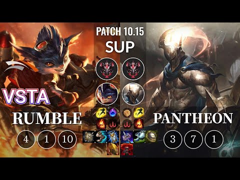 HLE Vsta Rumble vs Pantheon Sup - KR Patch 10.15