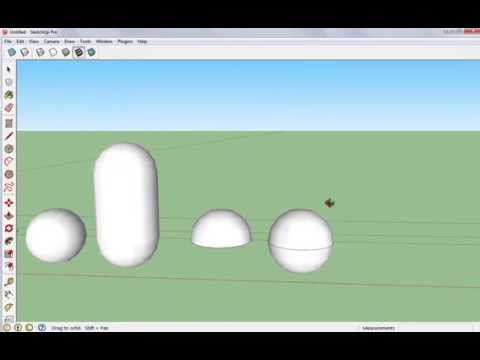 SketchUp . Шар, конус, цилиндр, тор.