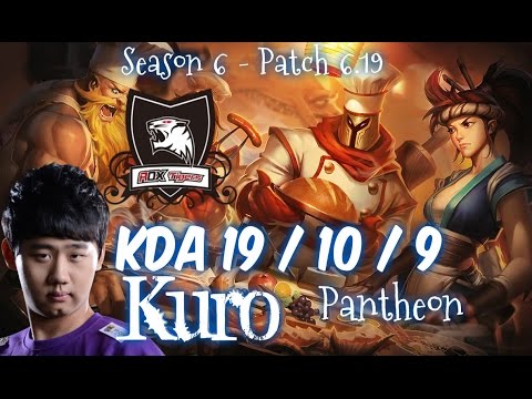 ROX Kuro PANTHEON vs JHIN Mid - Patch 6.19 NA Ranked | League of Legends