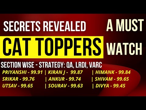 Unique section wise strategy of CAT21 toppers | What did they do differently to score 99.6+?