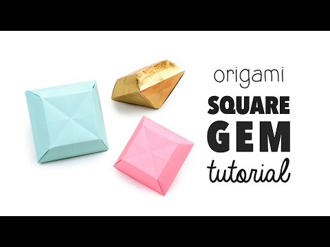 3D Origami Gem / Crystal Tutorial - DIY - Paper Kawaii