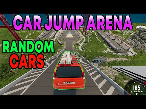 Car Jump Arena + Roller Spikes = Ultimate Destruction! BeamNG.drive