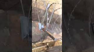 Razor Barbed Wire Installing