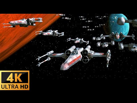 4K HDR • Rebel Fighters vs. Death Star - Star Wars Ep. 4
