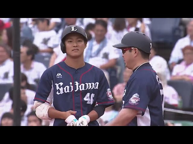 【9回表】ライオンズ・鈴木 自慢の脚力でうれしいプロ初ヒット!! 2019/7/6 M-L