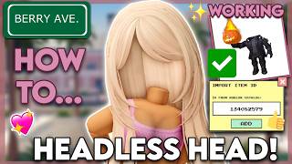 HOW TO GET *HEADLESS* WORKING IN BERRY AVENUE 2026! (HEADLESS CODE)