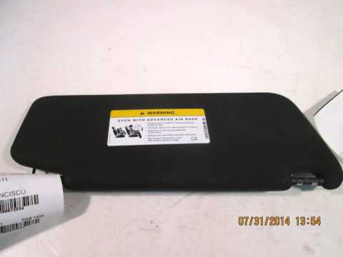 2011 Mercedes C300 Sun Visor LH BLK GOOD SHAPE 204TYPE - mbiparts.com Used OEM Mercedes Parts... OEM