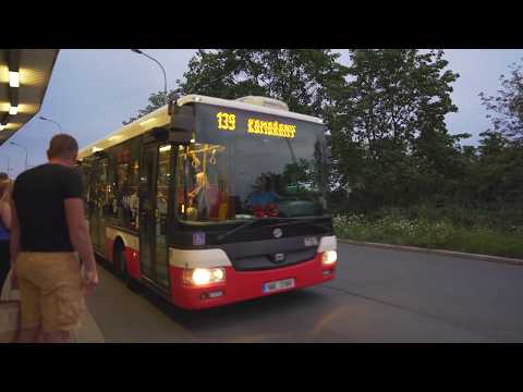 Czech Republic, Prague, bus 139 ride from Kačerov to Sídliště Novodvorská