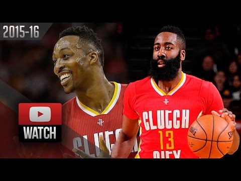 James Harden & Dwight Howard Full Highlights vs Warriors (2015.12.31) - 51 Pts Total!