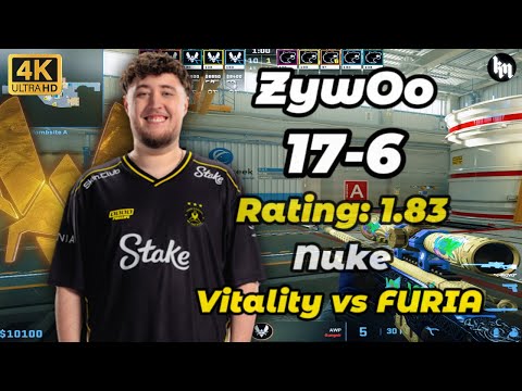ZywOo (17-6) Vitality vs FURIA (Nuke) IEM Kraków 2026 #cs2 #vitality  #zywoo