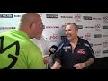 Michael van Gerwen interrupts interview to.