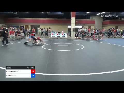 80 Lbs Rr Rnd 5 - Katy Simpson, Victory School Of Wrestling Vs Addison Hunt, Texas Takedown Academ