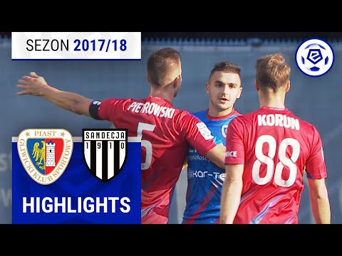 Piast Gliwice - Sandecja Nowy Sącz 2:2 | SKRÓT | Ekstraklasa 2017/18 | 12. Kolejka