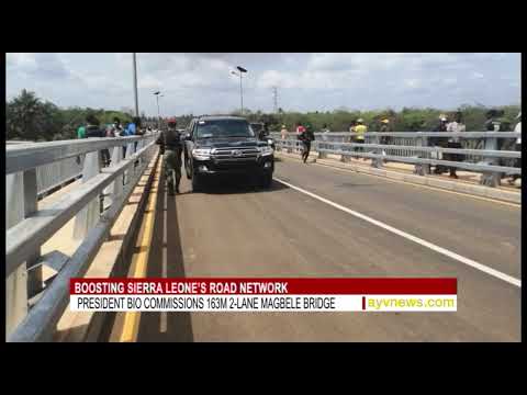 OFFICIAL OPENING OF THE MAGBELE BRIDGE IN SIERRA LEONE🇸🇱 BY PRESIDENT BIO- {Official Viral Video}
