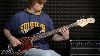 Дешевая бас-гитара ASHTONE AB-11. Демонстрация соло и в миксе