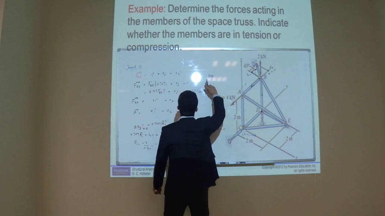 Structural Analysis by Hibbeler Chapter 3 Part 6 by 3-D Truss Analysis