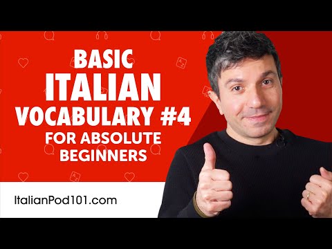 Learn Basic Italian Vocabulary for Daily Life #4