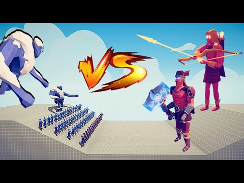 ICE TEAM ARMY (GIANT) vs BOSS UNITS - Totally Accurate Battle Simulator TABS