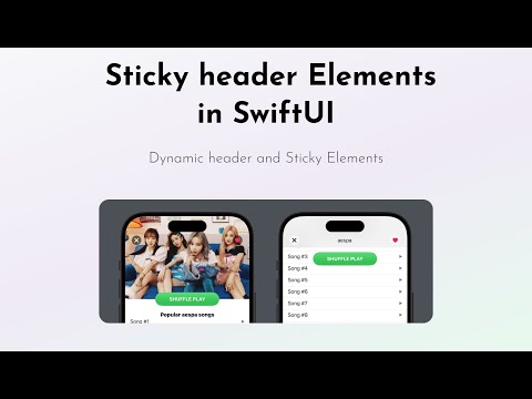 Stretchable Header with Sticky Elements in SwiftUI (aespa concept)