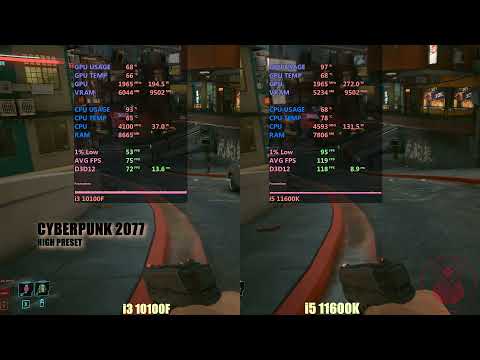 i3 10100f vs i5 11600k - Gaming performance test