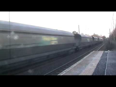 70014, 92041 And Two 66s At Holytown 1/2/12