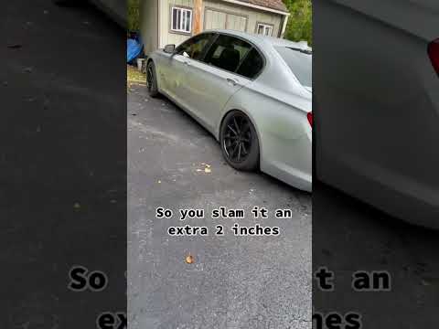 Is it low ENOUGH now?? #cartok #cars #bmw #n63 #air #suspension #fyp #viral #coilovers