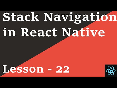 React Native Tutorial 22 Stack Navigation