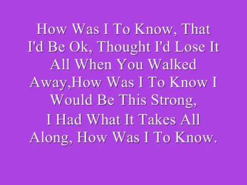 How Was I to Know - Reba McEntire