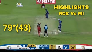 IPL 2020 MI Vs RCB | Full Highlights | Suryakumar Yadav played stormy innings