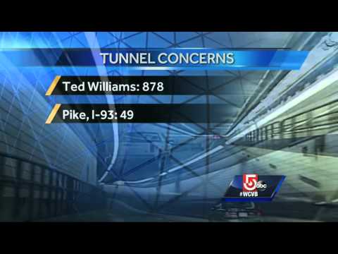 Cracked nuts holding up tunnel lights