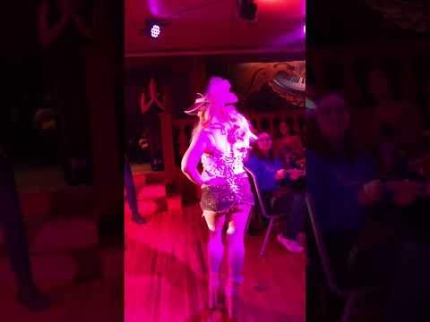 Barista Act at hors d'oeuvres Burlesque produced by Flex Burlesque. Arcata, CA in February 2025