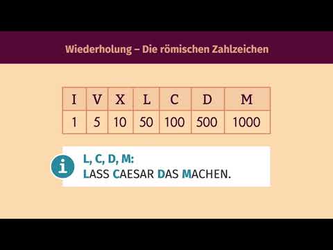 Römische Zahlen umwandeln einfach erklärt | sofatutor