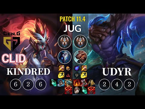GEN Clid Kindred vs Udyr Jungle - KR Patch 11.4