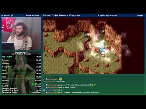 Final Fantasy IV Any% Speedrun (PC Pixel Remaster) 2:50:03