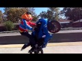 SESAME STREET ERNIE DOES WHEELIE ON ZX 10