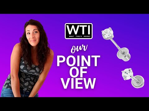 14K White Gold CZ Screwback Studs - WTI product video review